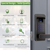 Cerradura de puerta inteligente Aidim, cerradura de puerta de entrada sin llave, huella digital con teclado, cerradura electrónica totalmente controlada por aplicación