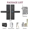 Cerradura de puerta inteligente, cerradura de puerta digital con huella dactilar, cerradura de puerta delantera inteligente, manija de puerta de aluminio ADM-J003