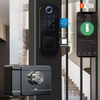 Cerradura de puerta inteligente, cerradura de puerta digital, cerradura de puerta con código, cerradura de puerta delantera inteligente con huella dactilar, ADM-J002