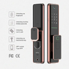 Cerradura de puerta inteligente instalada, cerradura de puerta inteligente fácil, cerradura inteligente, manija de puerta de aluminio sin llave, ADM-J008Pro