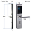 Cerradura de puerta inteligente, cerradura de puerta con código, cerradura de puerta digital, cerradura de puerta delantera inteligente con huella dactilar, ADM-S019