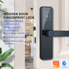 Cerradura de puerta inteligente TTLOCK de alta seguridad con huella digital BLE APP Cerradura inteligente digital para Airbnb y cerradura de puerta de apartamento con manija Cerradura de puerta de entrada sin llave con manija