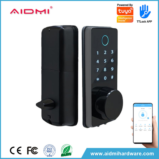 Cerradura elegante sin llave del cerrojo de la ayuda TTlock APP de la cerradura de puerta principal de la huella dactilar de Digitaces