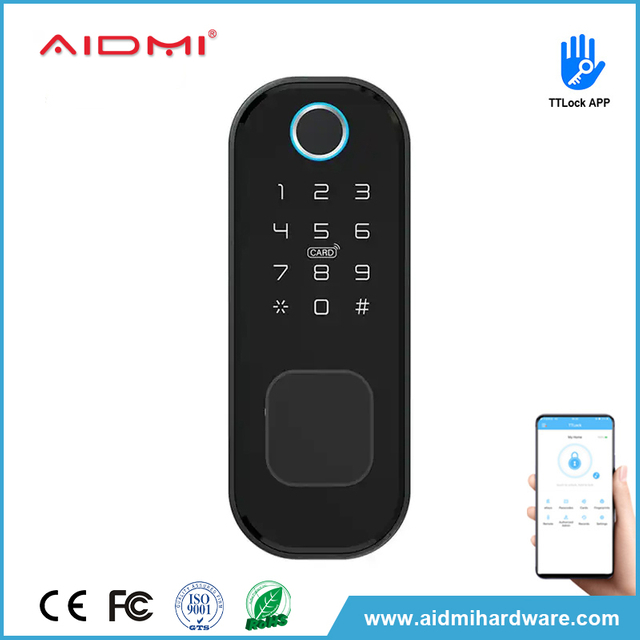 Cerradura de puerta inteligente, cerradura de puerta digital, cerradura de puerta con código, cerradura de puerta delantera inteligente con huella dactilar, ADM-J002