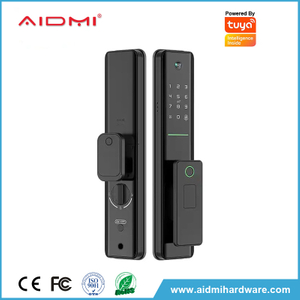 Cerradura de puerta inteligente instalada, cerradura de puerta inteligente fácil, cerradura inteligente, manija de puerta de aluminio sin llave, ADM-J008Pro