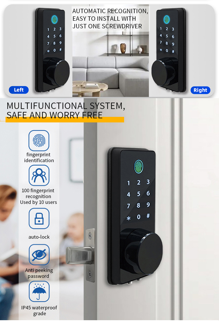cerradura de puerta con huella dactilar