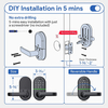 Aidmi WiFi Smart Home teclado electrónico sin llave cerrojo puerta borde cerradura contraseña tarjeta combinación cerradura de puerta para el hogar