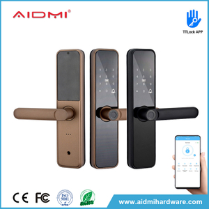 cerradura de puerta inteligente Funciona con cerradura de puerta de aplicación Cerradura de puerta delantera inteligente con huella digital ADM-S024
