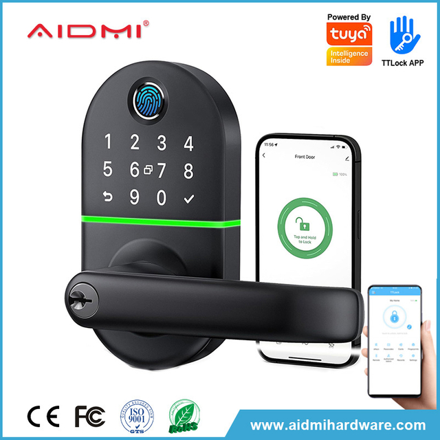 Aidmi WiFi Smart Home teclado electrónico sin llave cerrojo puerta borde cerradura contraseña tarjeta combinación cerradura de puerta para el hogar