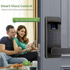 Cerradura de puerta inteligente Aidim, cerradura de puerta de entrada sin llave, huella digital con teclado, cerradura electrónica totalmente controlada por aplicación