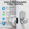 Cerradura de manija de puerta digital Aidmi con teclado electrónico adecuada para cerradura de manija de puerta digital de interior con teclado electrónico