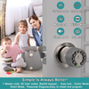 Aidmi Manija de puerta inteligente con teclado y llave, cerradura de puerta de entrada con empuñadura de goma, cerradura automática, resistente al agua, fácil de instalar, dormitorio