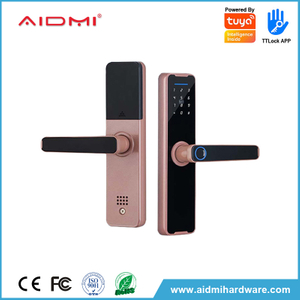 Cerradura de puerta inteligente Aidmi con huella dactilar, cerradura BLE con contraseña sin llave para habitación de oficina, cerradura de puerta Digital con aplicación Tuya, fácil de instalar