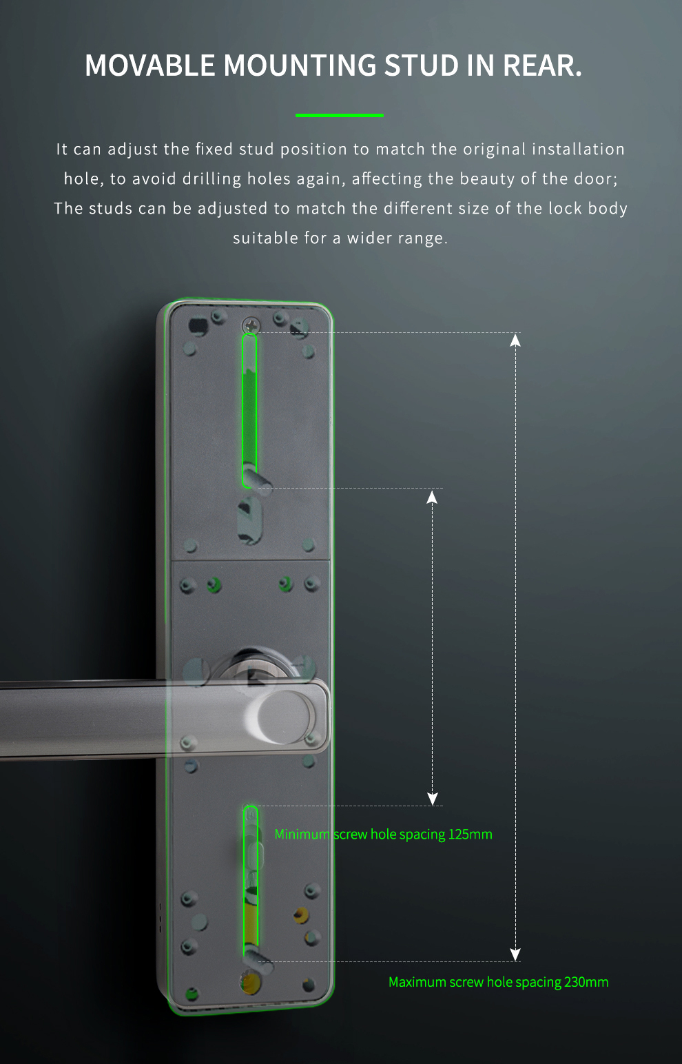cerradura de puerta digital de acero inoxidable