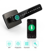 Tuya APP Móvil a distancia Control código de huella digital inteligente cerradura de pestillo único interior para puerta de madera