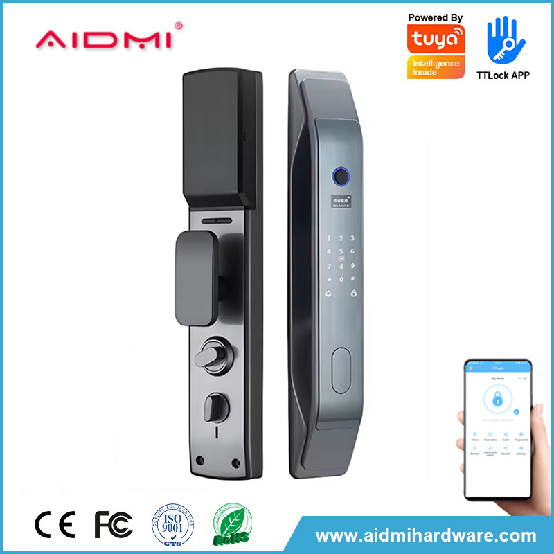 cerradura de puerta comercial con huella digital
