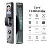 Aidmi Seguridad TUYA WIFI Cerradura Inteligente Electrónica de Madera Smartlock Eléctrico Huella Digital Sin Llave Ttlock Puerta Digital Cerradura Inteligente