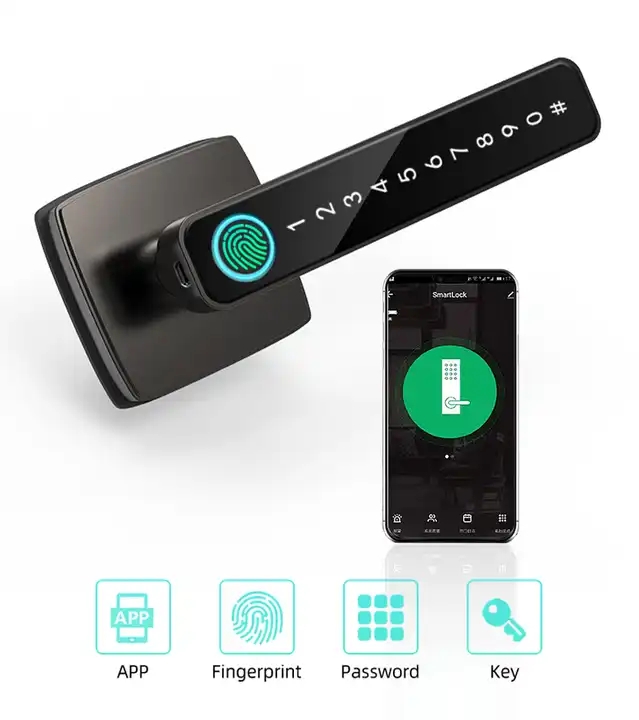 cerradura de puerta inteligente con huella digital