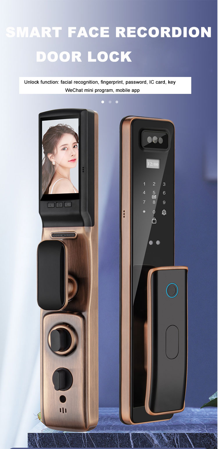 cerradura de puerta inteligente con cámara