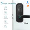 ADM-J001Pro Smart Life Tuya App Wifi cerradura de puerta inteligente Digital escáner biométrico de huellas dactilares contraseña cerradura inteligente
