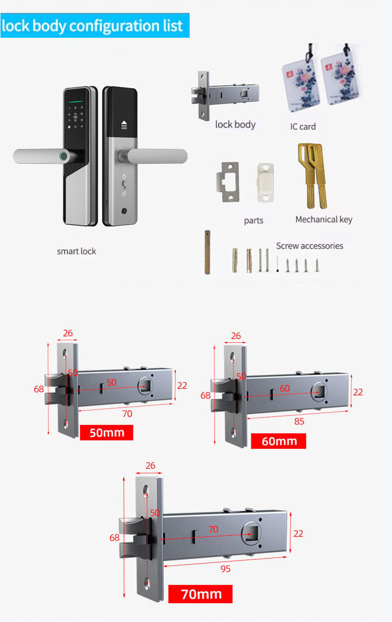 cerradura de puerta con aplicación TuYa 