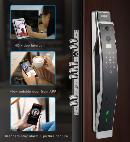 cerraduras de puertas con lectores de huellas dactilares